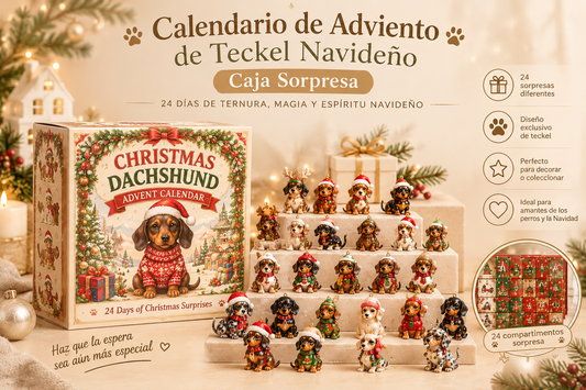 Calendario de Adviento Navideño de Teckel | 24 Figuras Sorpresa